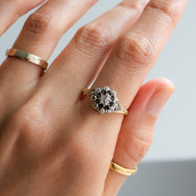 Load image into Gallery viewer, Early Victorian Cluster Ring with Rose-Cut Diamonds