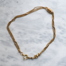 Load image into Gallery viewer, Victorian 18K Yellow Gold French Watch Chain with Hand Clasp