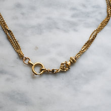 Load image into Gallery viewer, Victorian 18K Yellow Gold French Watch Chain with Hand Clasp