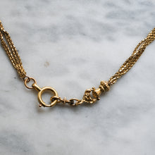 Load image into Gallery viewer, Victorian 18K Yellow Gold French Watch Chain with Hand Clasp