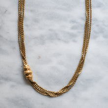 Load image into Gallery viewer, Victorian 18K Yellow Gold French Watch Chain with Hand Clasp