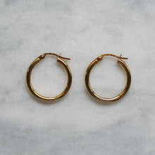 Load image into Gallery viewer, 9K Yellow Gold Round Hoop Earrings by UnoAErre