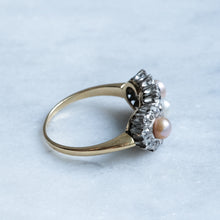 Load image into Gallery viewer, Edwardian Natural Pearls and Diamond Ring