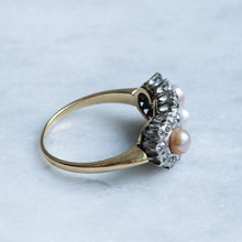 Load image into Gallery viewer, Edwardian Natural Pearls and Diamond Ring