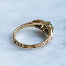 Load image into Gallery viewer, Vintage 1930s Art Deco Diamond and Emerald Toi et Moi Ring