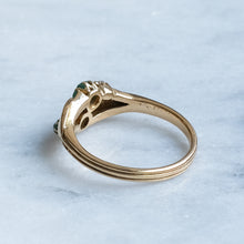 Load image into Gallery viewer, Vintage 1930s Art Deco Diamond and Emerald Toi et Moi Ring