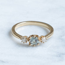 Load image into Gallery viewer, Modern Alexandrite and Diamonds Three-Stone Ring
