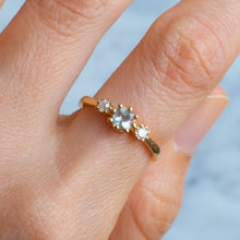 Load image into Gallery viewer, Modern Alexandrite and Diamonds Three-Stone Ring