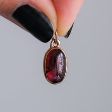 Load image into Gallery viewer, Antique Edwardian 9K Rose Gold Garnet Pendant