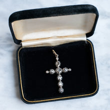 Load image into Gallery viewer, Mid 19th Century Large Victorian era Dutch Rose-Cut Diamond Cross Pendant