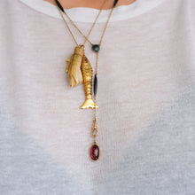 Load image into Gallery viewer, Antique Edwardian 9K Rose Gold Garnet Pendant