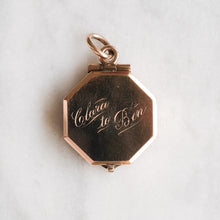 Load image into Gallery viewer, Antique Edwardian 10K Rose Gold Diamond Starburst Locket