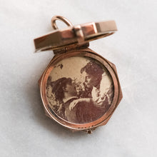 Load image into Gallery viewer, Antique Edwardian 10K Rose Gold Diamond Starburst Locket