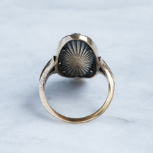 Load image into Gallery viewer, Georgian Antique Napoleon I Red Enamel with Rose Cut Diamonds Marquis Ring
