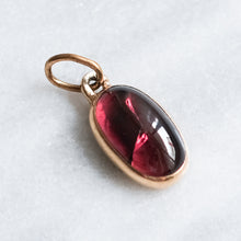 Load image into Gallery viewer, Antique Edwardian 9K Rose Gold Garnet Pendant