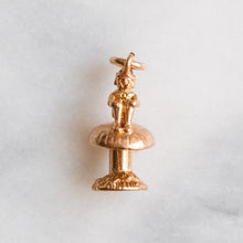 Load image into Gallery viewer, Vintage Imp/Pixie Sitting on a Toadstool Charm