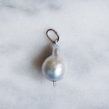 Load image into Gallery viewer, Antique Edwardian Baroque Pearl Pendant with Platinum Wire and 18K White Gold Bail