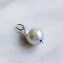 Load image into Gallery viewer, Antique Edwardian Baroque Pearl Pendant with Platinum Wire and 18K White Gold Bail