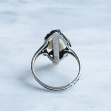 Load image into Gallery viewer, Art Nouveau Ginkgo Leaf Pearl Ring by Paul Dumont
