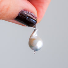 Load image into Gallery viewer, Antique Edwardian Baroque Pearl Pendant with Platinum Wire and 18K White Gold Bail