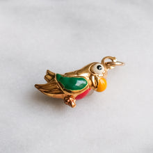 Load image into Gallery viewer, Vintage Enamel Parrot Charm