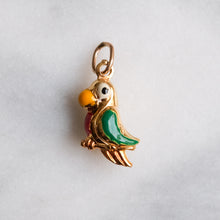 Load image into Gallery viewer, Vintage Enamel Parrot Charm