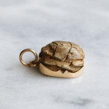 Load image into Gallery viewer, Art Deco era 14K Yellow Gold Carved Scarab Pendant