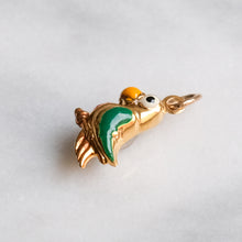 Load image into Gallery viewer, Vintage Enamel Parrot Charm
