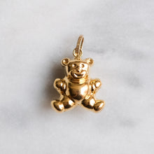 Load image into Gallery viewer, Vintage Puffy Dual Sided Teddy Bear Pendant / Charm