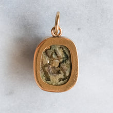 Load image into Gallery viewer, Art Deco era 14K Yellow Gold Carved Scarab Pendant