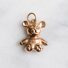 Load image into Gallery viewer, Vintage Puffy Teddy Bear Pendant / Charm
