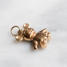 Load image into Gallery viewer, Vintage Puffy Teddy Bear Pendant / Charm