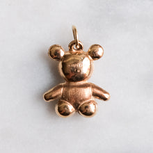 Load image into Gallery viewer, Vintage Puffy Teddy Bear Pendant / Charm