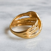 Load image into Gallery viewer, Vintage 18K Yellow Gold Diamond Ouroboros Snake Ring