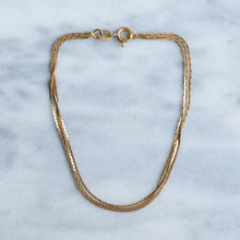 Load image into Gallery viewer, Vintage Italian Three Strand Cobra-Link Bracelet