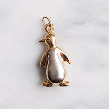 Load image into Gallery viewer, Vintage Two-Tone Penguin Charm