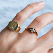 Load image into Gallery viewer, Antique Victorian Petite Floral Old Cut Diamond Ring