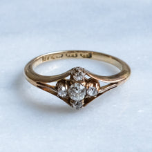 Load image into Gallery viewer, Antique Victorian Petite Floral Old Cut Diamond Ring