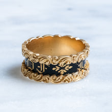Load image into Gallery viewer, Antique Victorian Enamel "In Memory of" Memorial Ring