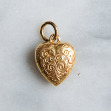 Load image into Gallery viewer, Vintage Embossed Heart Charm