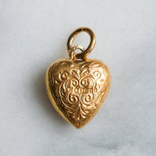 Load image into Gallery viewer, Vintage Embossed Heart Charm