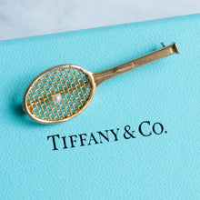 Load image into Gallery viewer, Vintage Pearl Tennis Racket Brooch by Tiffany & Co.