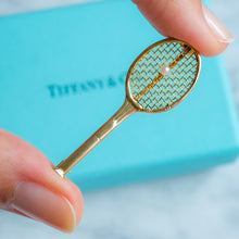 Load image into Gallery viewer, Vintage Pearl Tennis Racket Brooch by Tiffany & Co.