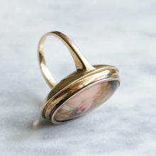 Load image into Gallery viewer, Antique Victorian Rose Gold Miniature Portrait Ring