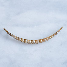 Load image into Gallery viewer, Antique Pearl Crescent Conversion Pendant