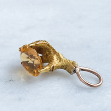 Load image into Gallery viewer, Antique Eagle Talon Claw Citrine Pendant