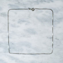 Load image into Gallery viewer, Vintage 15 inch 14K White Gold Box Chain, 2.45g
