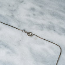 Load image into Gallery viewer, Vintage 15 inch 14K White Gold Box Chain, 2.45g