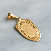 Load image into Gallery viewer, French Belle Époque 18K Two-Tone Gold Floral Garland Medallion Pendant
