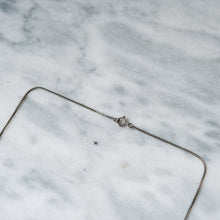 Load image into Gallery viewer, Vintage 15 inch 14K White Gold Box Chain, 2.7g